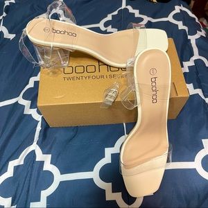 Low Clear Heels- Boohoo - Chunky Heel